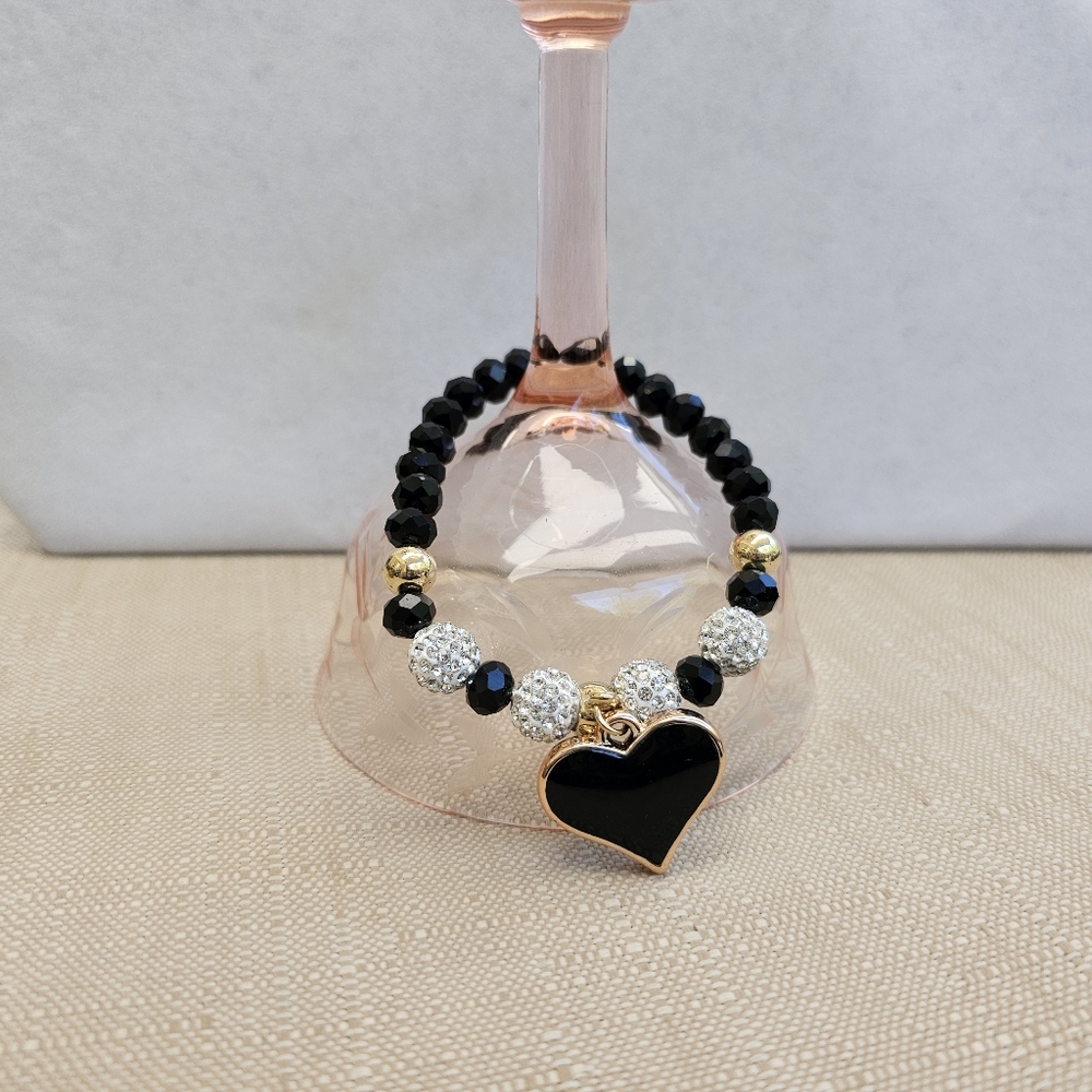 SET! Carolina Herrera Bead Necklace, Brass Cuff, & Black Bead Bracelet SET! - Picture 5 of 14